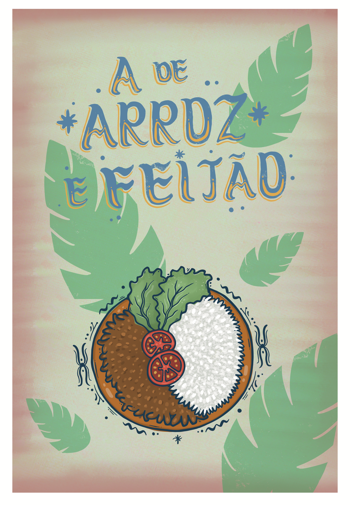 A de Arroz e Feijão Print