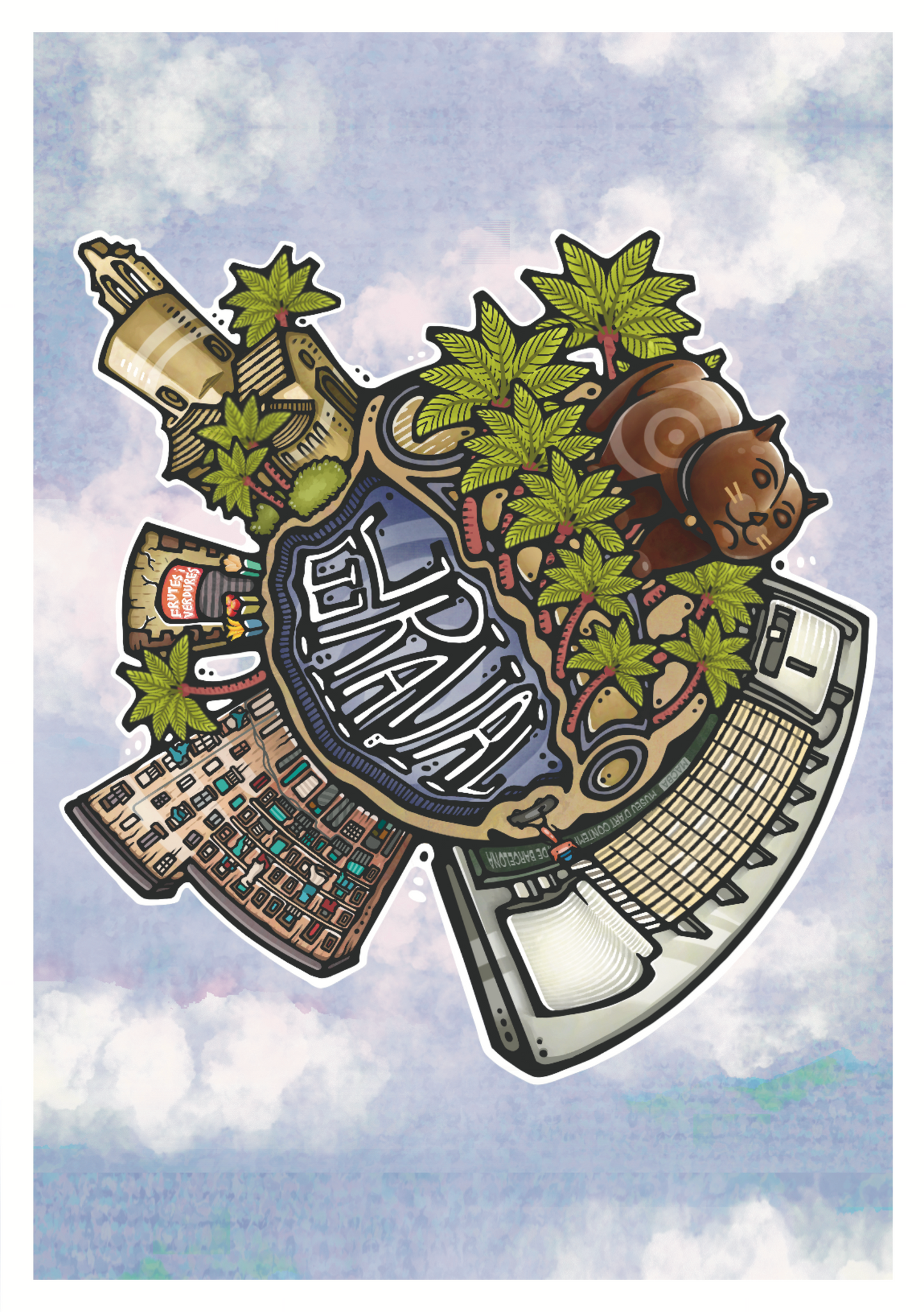 El Raval Barcelona Print