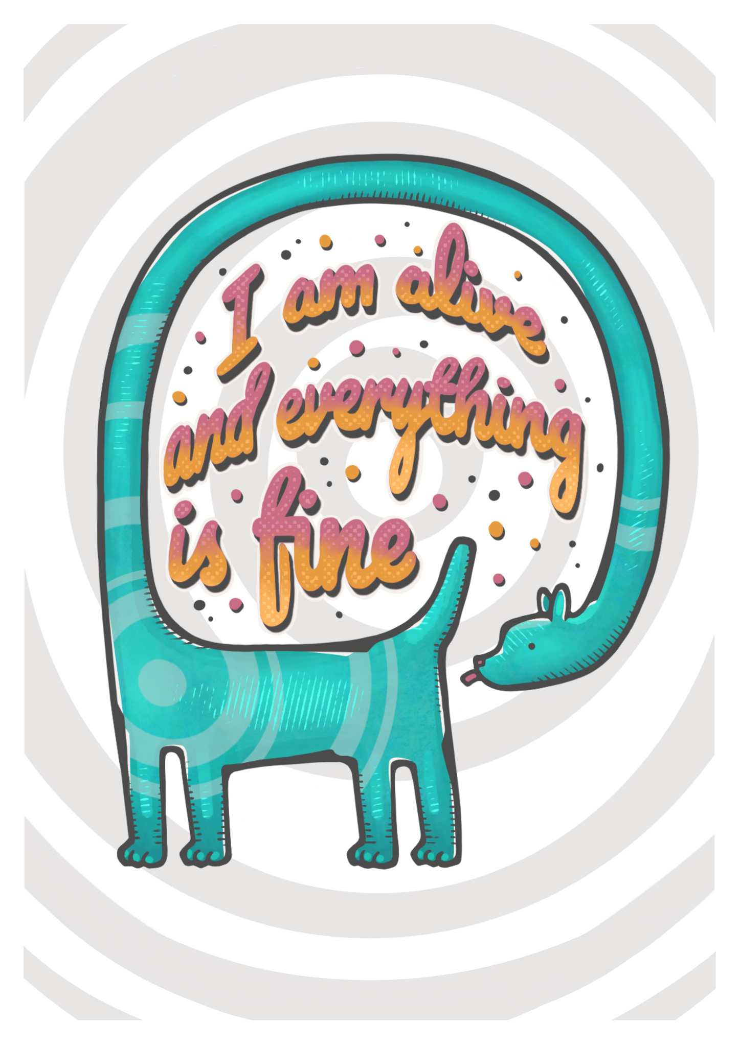 Everything is Fine Dog Print