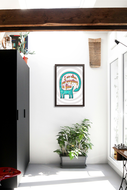 Everything is Fine Dog Print