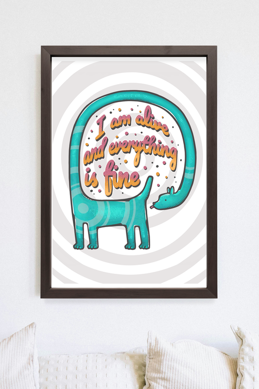 Everything is Fine Dog Print